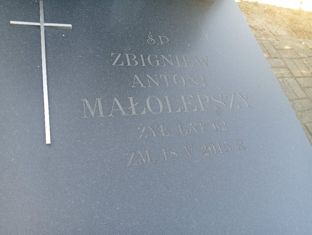 Grób Zbigniew Antoni Małolepszy